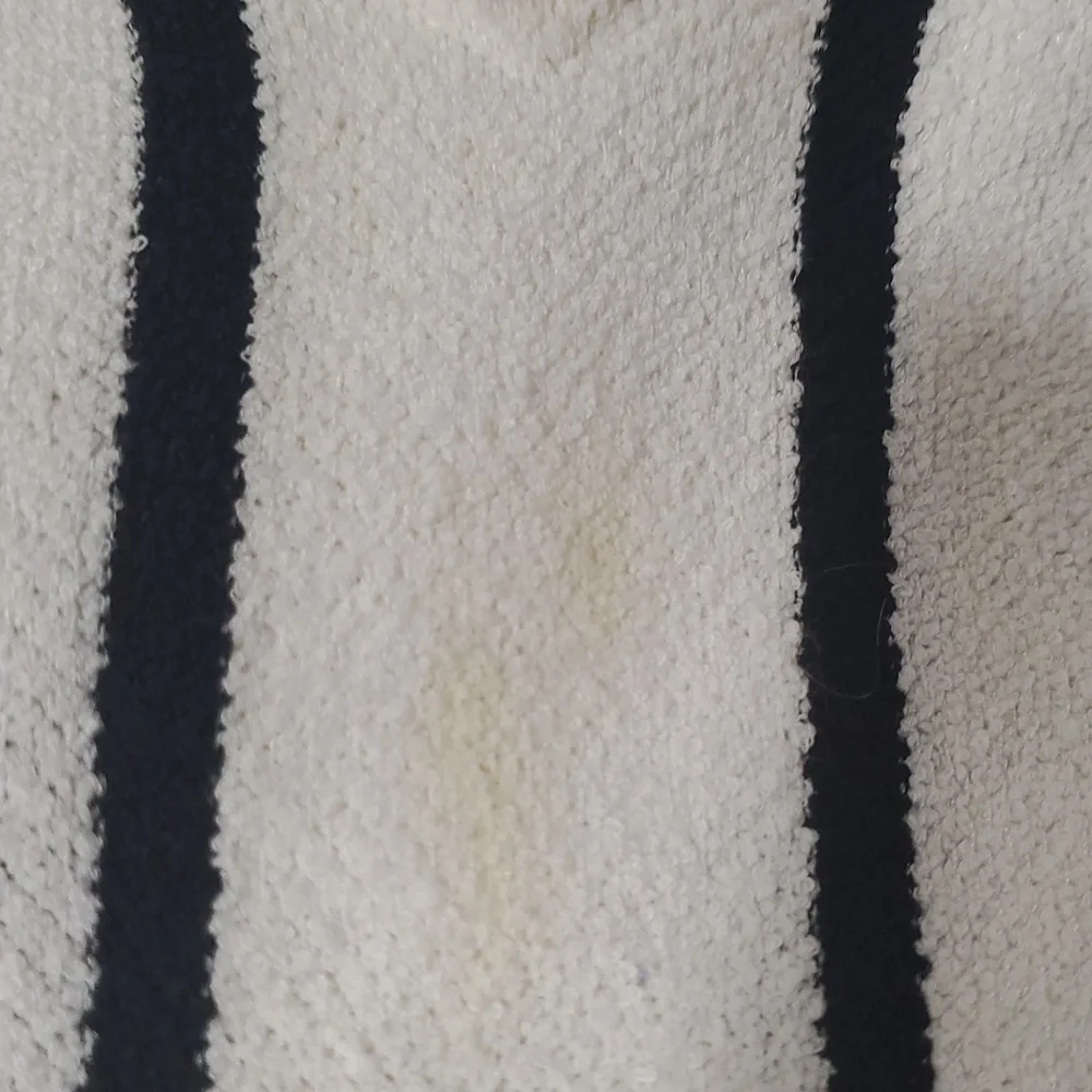 St John white black Terry Cloth  striped knit tunic dress size L - Picture 6 of 16